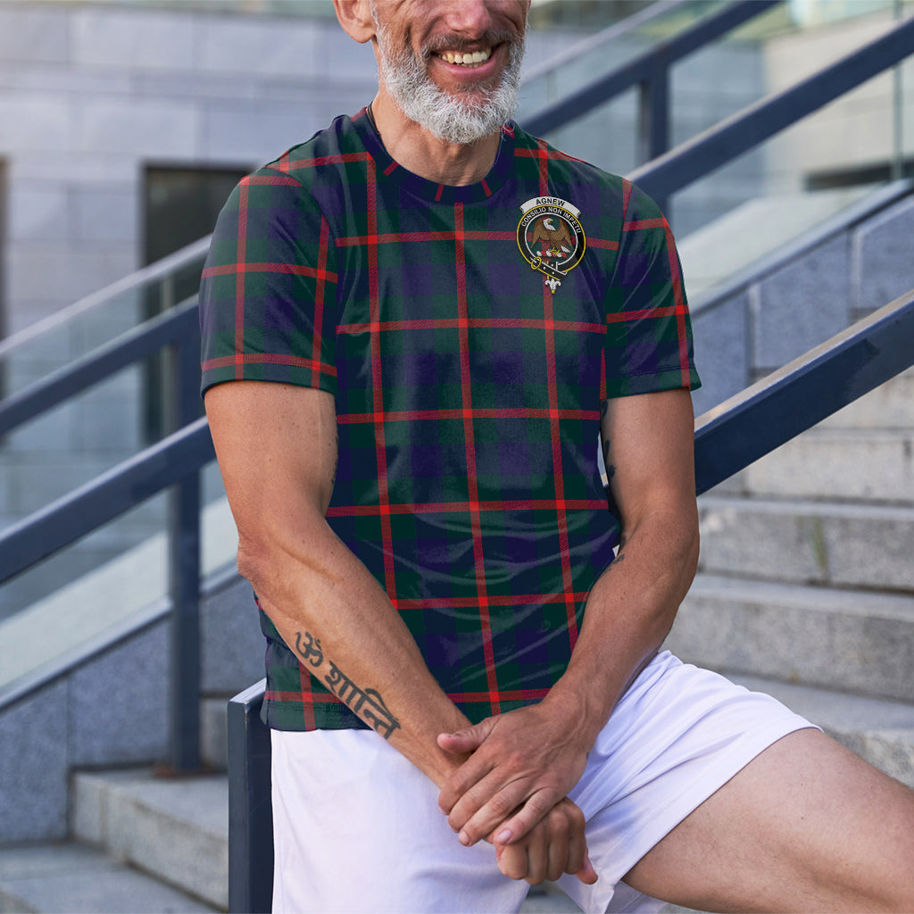 Agnew Tartan T-Shirt with Family Crest - Tartan Vibes Clothing