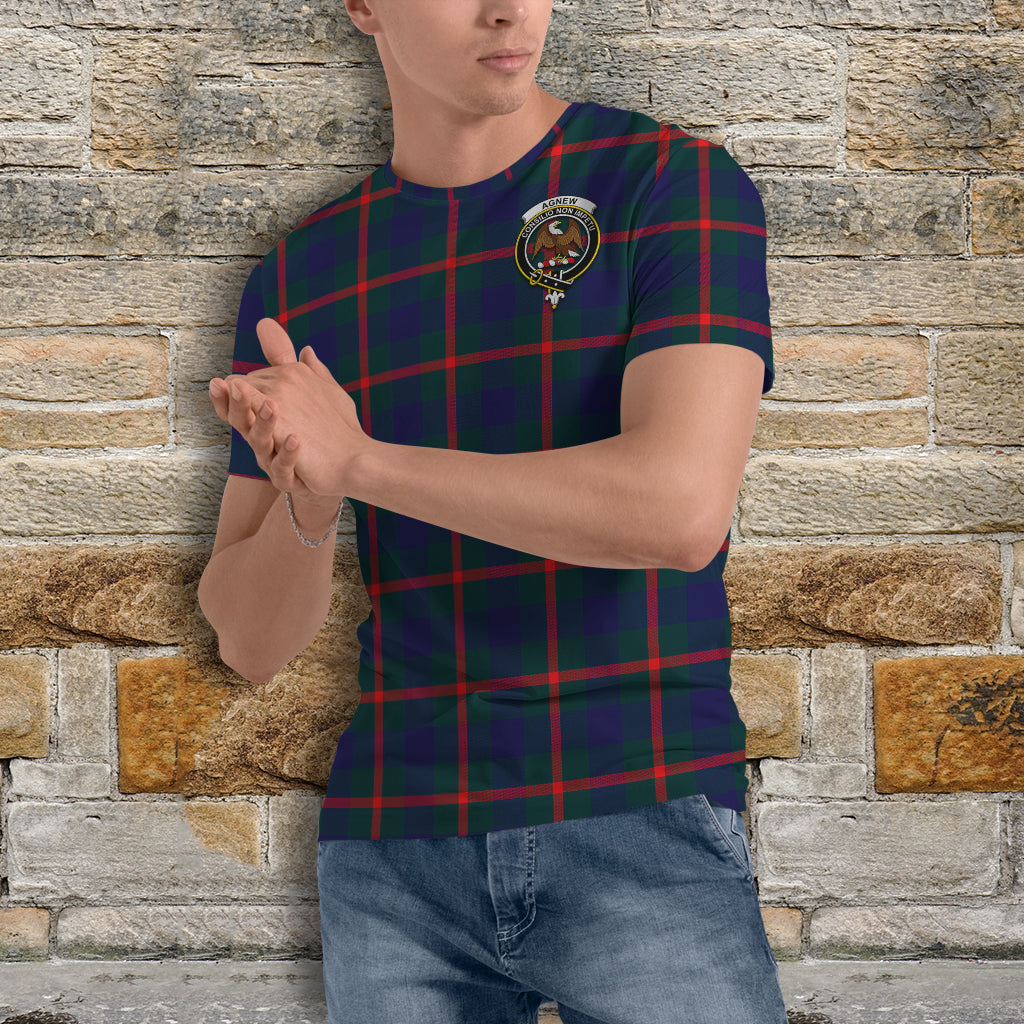 Agnew Tartan T-Shirt with Family Crest - Tartan Vibes Clothing