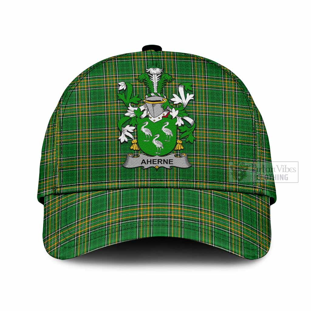 Tartan Vibes Clothing Aherne Irish Clan Tartan Classic Cap with Coat of Arms