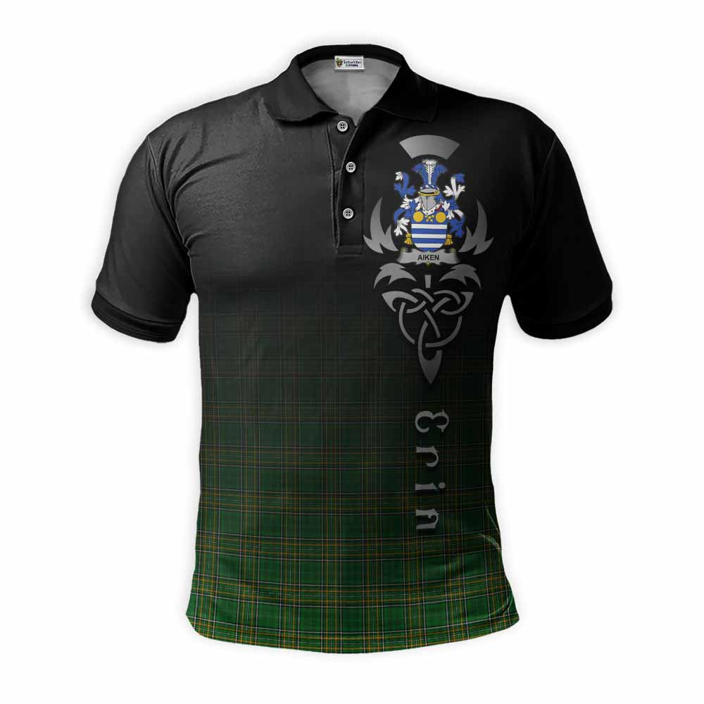 Aiken Irish Clan Polo Shirt with Coat of Arms Erin Go Bragh Celtic Inspired Kid - Tartan Vibes Clothing
