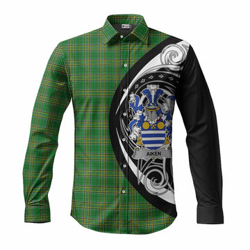 Aiken Irish Clan Long Sleeve Button Shirt Celtic Circle Style Men's Shirt S - Tartan Vibes Clothing