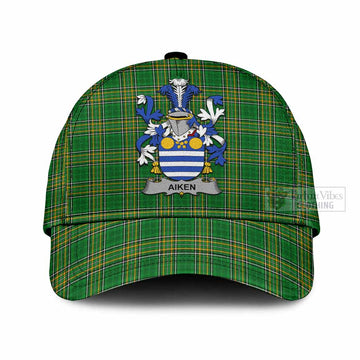 Aiken Irish Clan Tartan Classic Cap with Coat of Arms