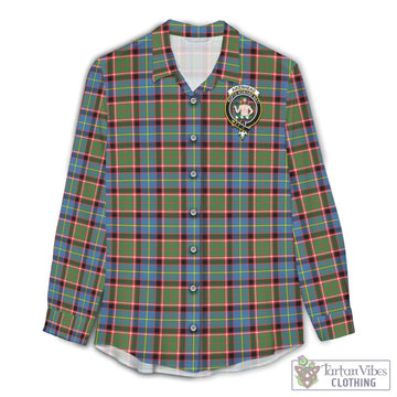 Aikenhead Tartan Women's Casual Shirt with Family Crest