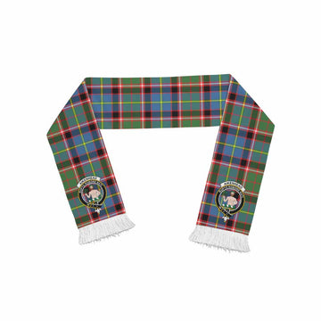 Aikenhead Tartan Ruffneck Scarf with Family Crest One Size 67.7*6.7 inches - Tartan Vibes Clothing