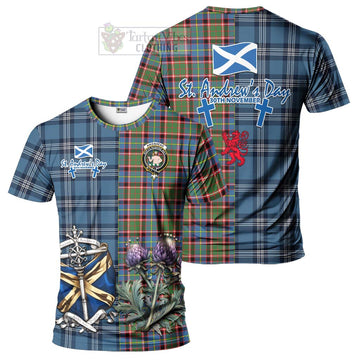 Aikenhead Tartan T-Shirt Happy St. Andrew's Day Half Tartan Style