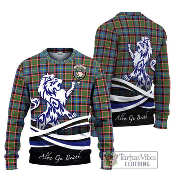 Aikenhead Tartan Ugly Sweater with Alba Gu Brath Regal Lion Emblem