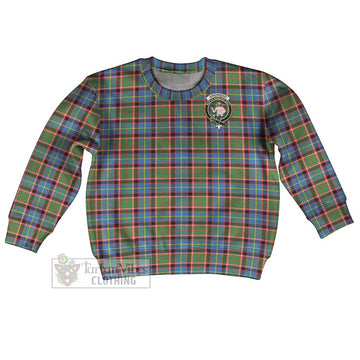 Aikenhead Tartan Kid Ugly Sweater with Family Crest Kid - Tartan Vibes Clothing