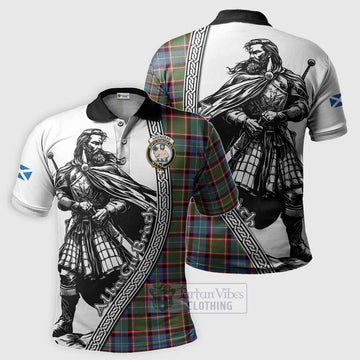 Aikenhead Tartan Clan Crest Polo Shirt with Highlander Warrior Celtic Style Kid - Tartan Vibes Clothing