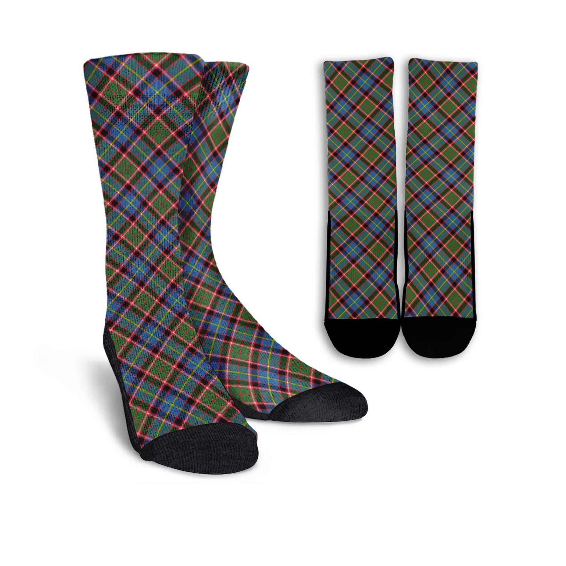 Aikenhead Tartan Crew Socks Cross Tartan Style - Tartanvibesclothing