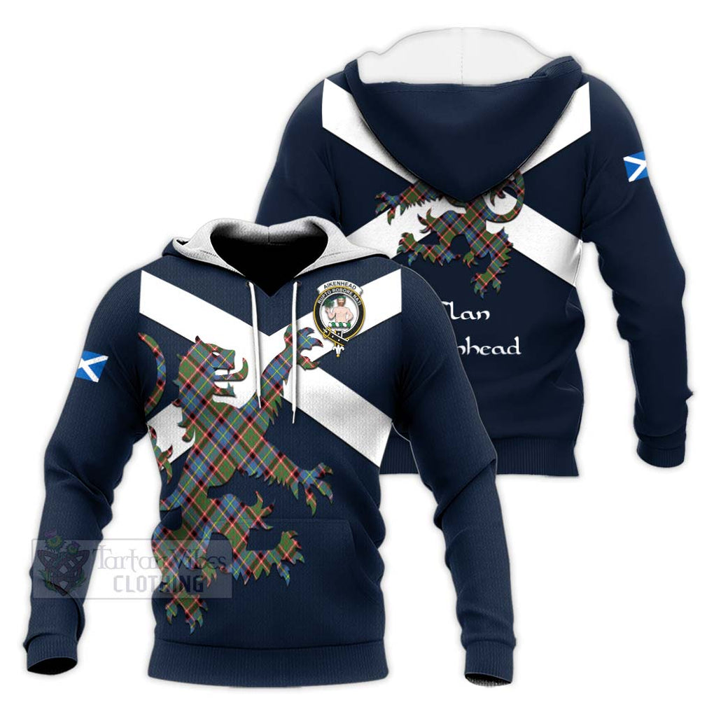 Tartan Vibes Clothing Aikenhead Tartan Lion Rampant Knitted Hoodie – Proudly Display Your Heritage with Alba Gu Brath and Clan Name