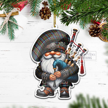 Aikenhead Tartan Bagpiper Gnome Christmas Ornament