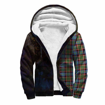 Aikenhead Tartan Family Crest Sherpa Hoodie Alba Gu Brath Be Brave Lion Ancient Style Unisex S - Tartan Vibes Clothing