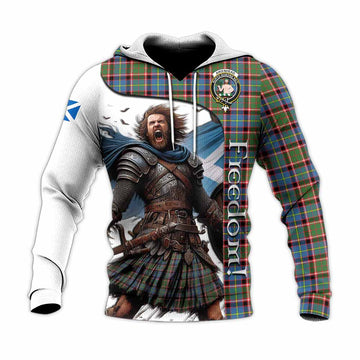 Aikenhead Crest Tartan Knitted Hoodie Inspired by the Freedom of Scottish Warrior