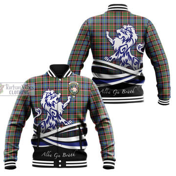 Aikenhead Tartan Baseball Jacket with Alba Gu Brath Regal Lion Emblem Unisex - Tartan Vibes Clothing
