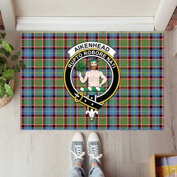 Aikenhead Tartan Rubber Doormat with Family Crest L 60*90cm - Tartan Vibes Clothing