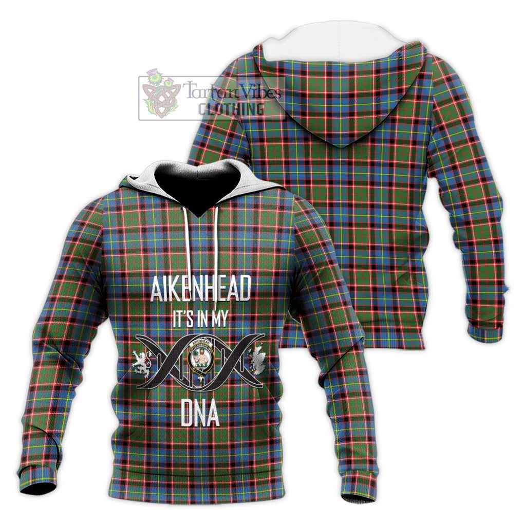 Aikenhead Tartan Knitted Hoodie with Family Crest DNA In Me Style Unisex Knitted Pullover Hoodie - Tartanvibesclothing Shop