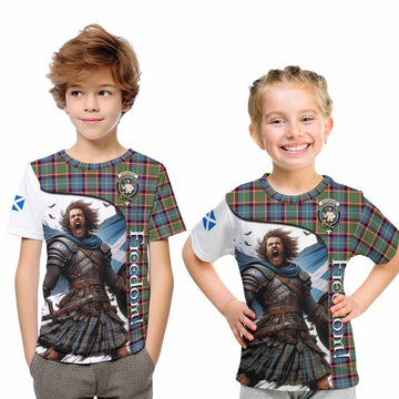 Aikenhead Crest Tartan Kid T-Shirt Inspired by the Freedom of Scottish Warrior Youth XL Size14 - Tartan Vibes Clothing