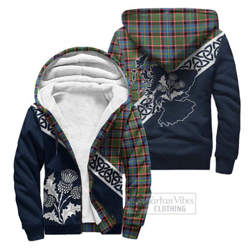 Aikenhead Tartan Sherpa Hoodie Featuring Thistle and Scotland Map Unisex - Tartan Vibes Clothing