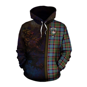 Aikenhead Tartan Family Crest Cotton Hoodie Alba Gu Brath Be Brave Lion Ancient Style Pullover Hoodie XS - Tartan Vibes Clothing