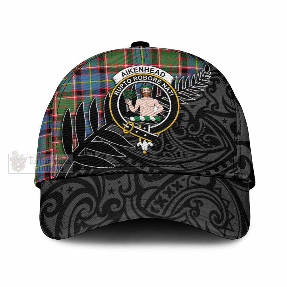 Tartan Vibes Clothing Aikenhead Tartan Classic Cap with New Zealand Silver Fern Half Style