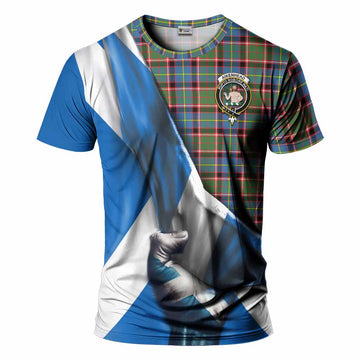 Aikenhead Tartan T-Shirt with Family Crest Scotland Patriotic Style