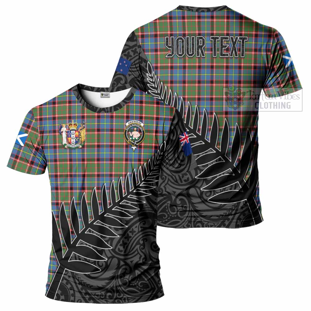 Tartan Vibes Clothing Aikenhead Crest Tartan T-Shirt with New Zealand Silver Fern Half Style