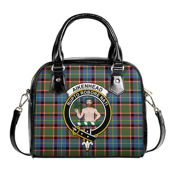 Aikenhead Tartan Shoulder Handbags with Family Crest One Size 9*21*24 cm (3.54*8.27*9.45 inches) - Tartan Vibes Clothing
