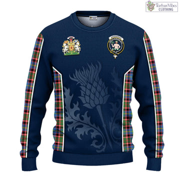 Aikenhead Tartan Knitted Sweatshirt with Family Crest and Scottish Thistle Vibes Sport Style