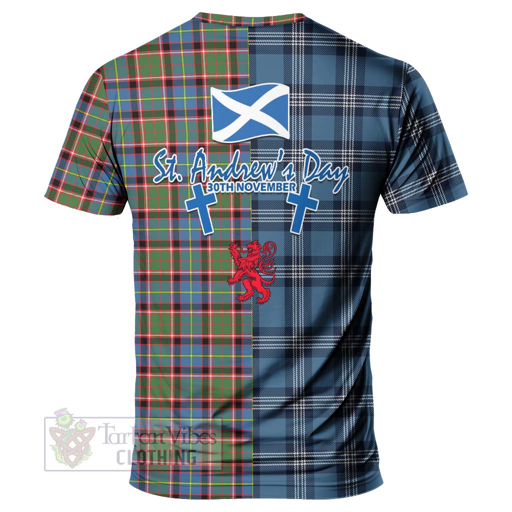 Tartan Vibes Clothing Aikenhead Tartan T-Shirt Happy St. Andrew's Day Half Tartan Style