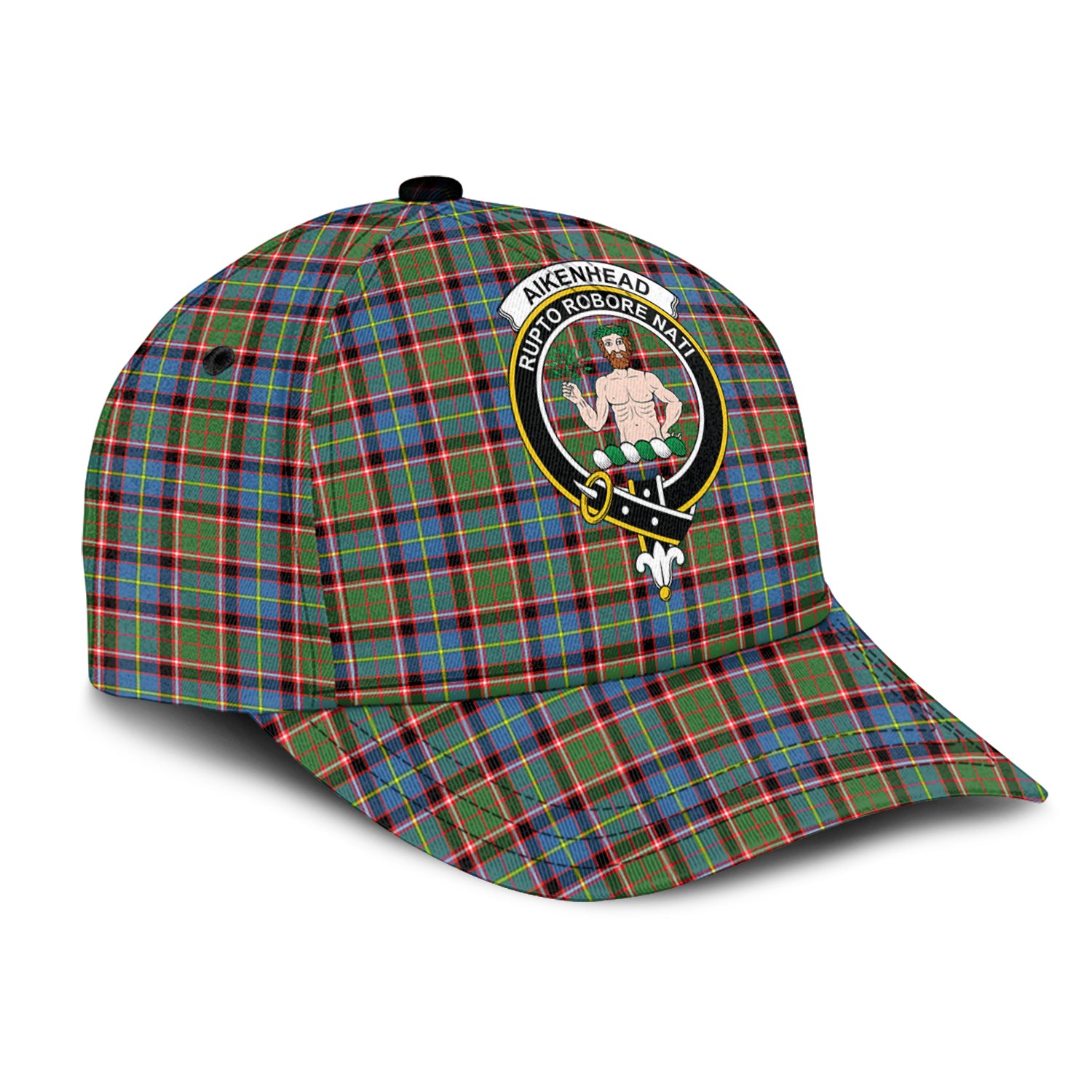 Aikenhead Tartan Classic Cap with Family Crest - Tartan Vibes Clothing