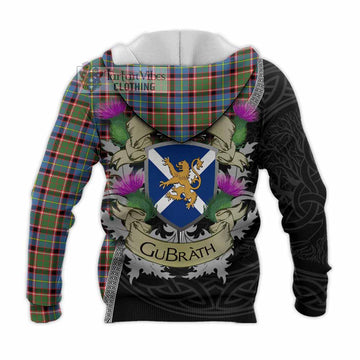 Aikenhead Tartan Family Crest Knitted Hoodie Lion Rampant Royal Thistle Shield Celtic Inspired - Tartan Vibes Clothing