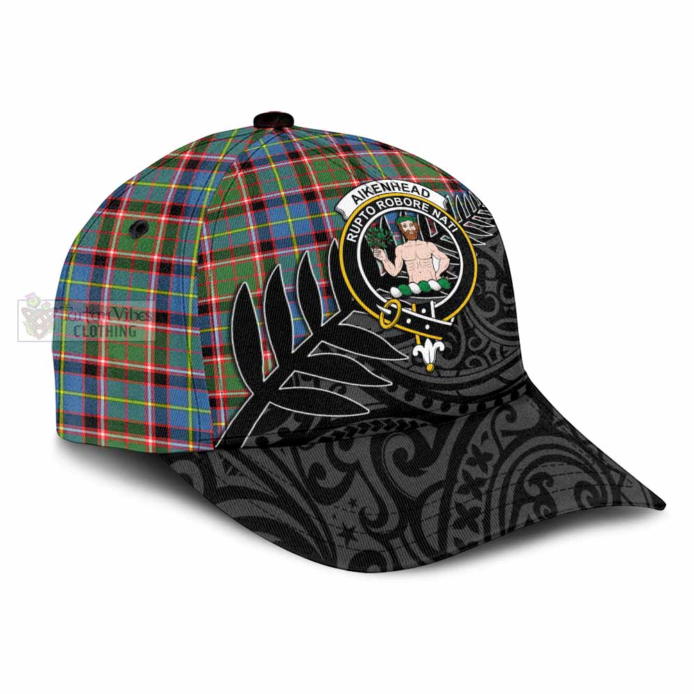 Tartan Vibes Clothing Aikenhead Tartan Classic Cap with New Zealand Silver Fern Half Style