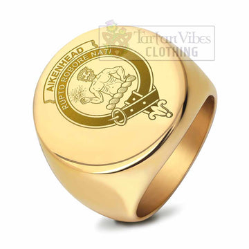 Aikenhead Clan Crest Engraved Ring