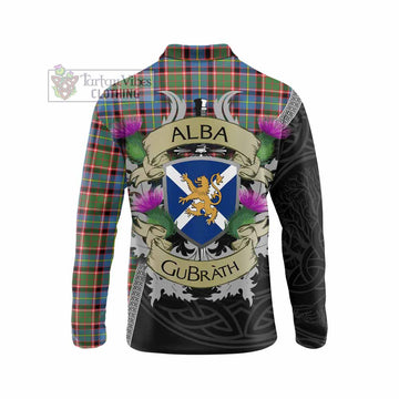 Aikenhead Tartan Family Crest Long Sleeve Polo Shirt Lion Rampant Royal Thistle Shield Celtic Inspired - Tartan Vibes Clothing