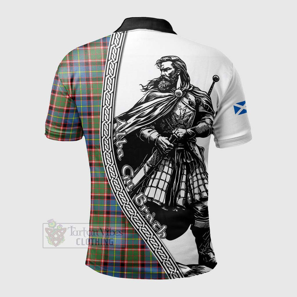 Aikenhead Tartan Clan Crest Polo Shirt with Highlander Warrior Celtic Style - Tartan Vibes Clothing