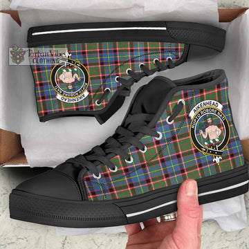 Aikenhead Tartan High Top Shoes with Family Crest