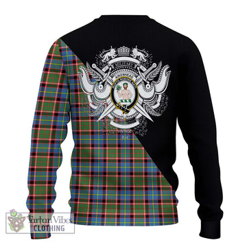 Aikenhead Tartan Ugly Sweater with Family Crest and Military Logo Style