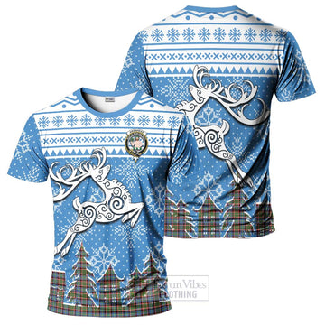 Aikenhead Clan Christmas T-Shirt Celtic Reindeer Style