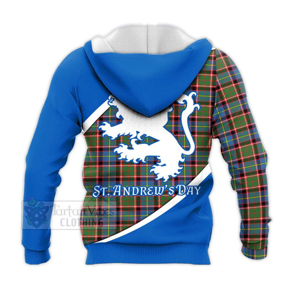 Tartan Vibes Clothing Aikenhead Family Crest Tartan Knitted Hoodie Celebrate Saint Andrew's Day in Style