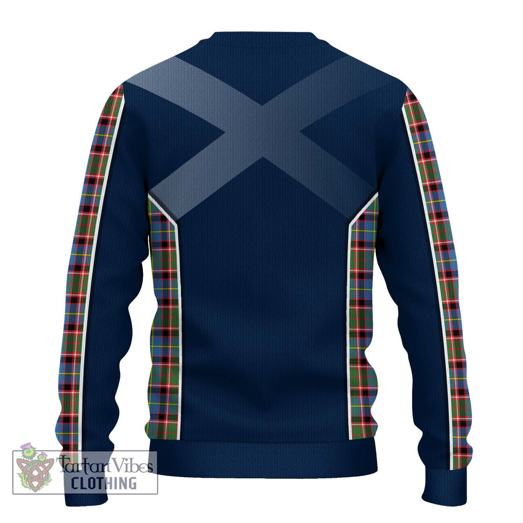 Aikenhead Tartan Knitted Sweater with Family Crest and Lion Rampant Vibes Sport Style - Tartan Vibes Clothing