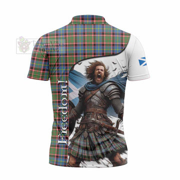 Aikenhead Crest Tartan Zipper Polo Shirt Inspired by the Freedom of Scottish Warrior - Tartan Vibes Clothing