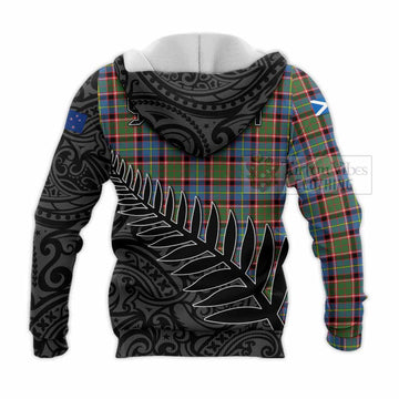 Aikenhead Crest Tartan Knitted Hoodie with New Zealand Silver Fern Half Style