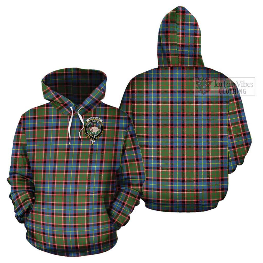Aikenhead Tartan Cotton Hoodie with Family Crest - Tartan Vibes Clothing