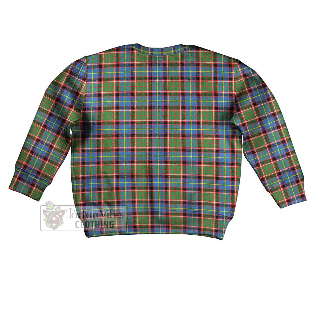 Aikenhead Tartan Kid Ugly Sweater with Family Crest - Tartan Vibes Clothing