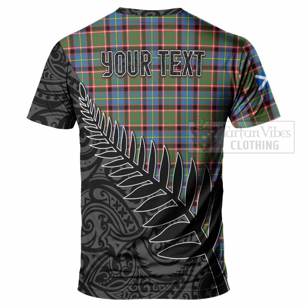 Tartan Vibes Clothing Aikenhead Crest Tartan T-Shirt with New Zealand Silver Fern Half Style