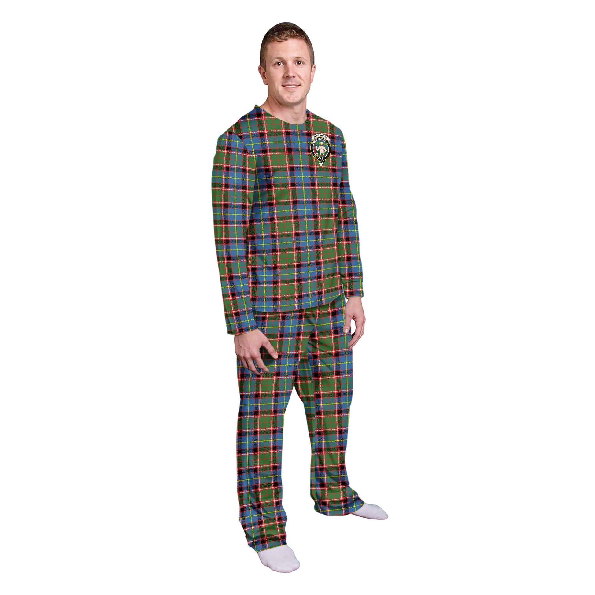 Aikenhead Tartan Pajamas Family Set with Family Crest - Tartan Vibes Clothing