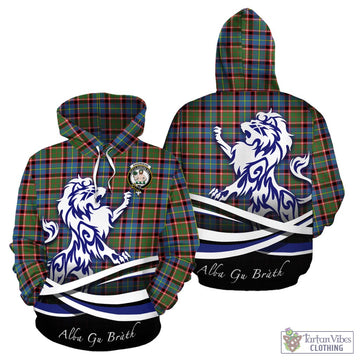 Aikenhead Tartan Hoodie with Alba Gu Brath Regal Lion Emblem