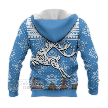 Aikenhead Clan Christmas Knitted Hoodie Celtic Reindeer Style