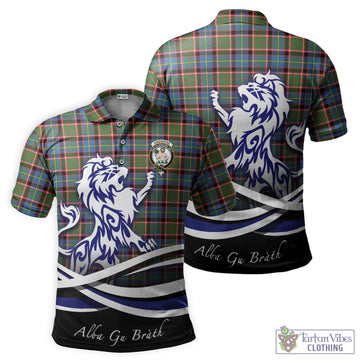 Aikenhead Tartan Polo Shirt with Alba Gu Brath Regal Lion Emblem - Tartan Vibes Clothing