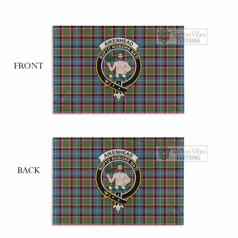 Aikenhead Tartan House Flag with Family Crest - Tartan Vibes Clothing